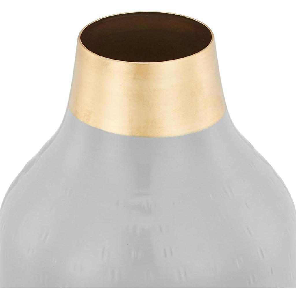 Flower Vase with Rust-Resistant Coating | Stylish and Easy-to-Clean Finish | Compact Design for Modern Décor | Bouquet Vase - Grey