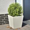 VidaXL Planter White 40x40x40 Cm Steel, Outdoor Planter, Flower Box, Garden Box, Patio Planter, 851054