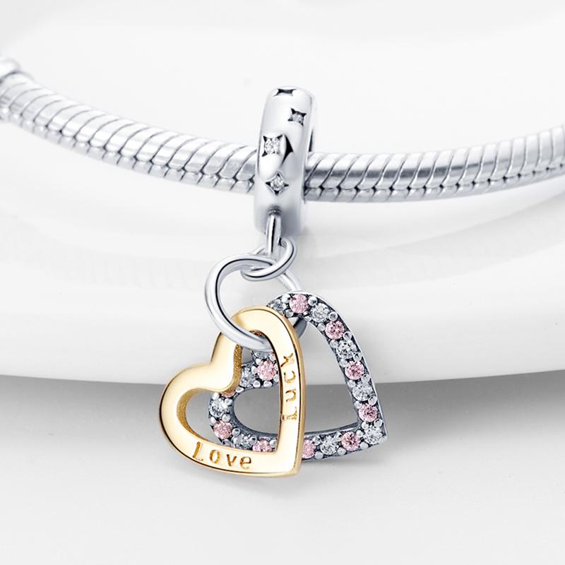 Charms Originale Rose Gold Candlelight Candle Pendant Beads Fits Bracelet Necklace Women Charm Copper Luxury Diy Jewelry