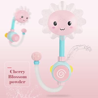 (H0826)Jouets de bain pour bébé Jeu d'eau Tournesol Robinet Douchette Électrique Salle de Bain pour Enfants