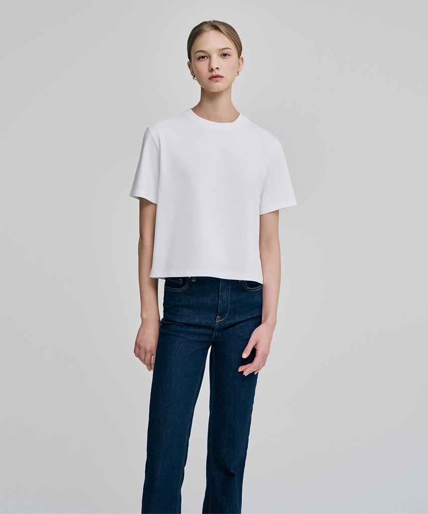 DUVETICA Mirasol Crop Light (Light Ivory) (Women'S Short Sleeve T-Shirt)