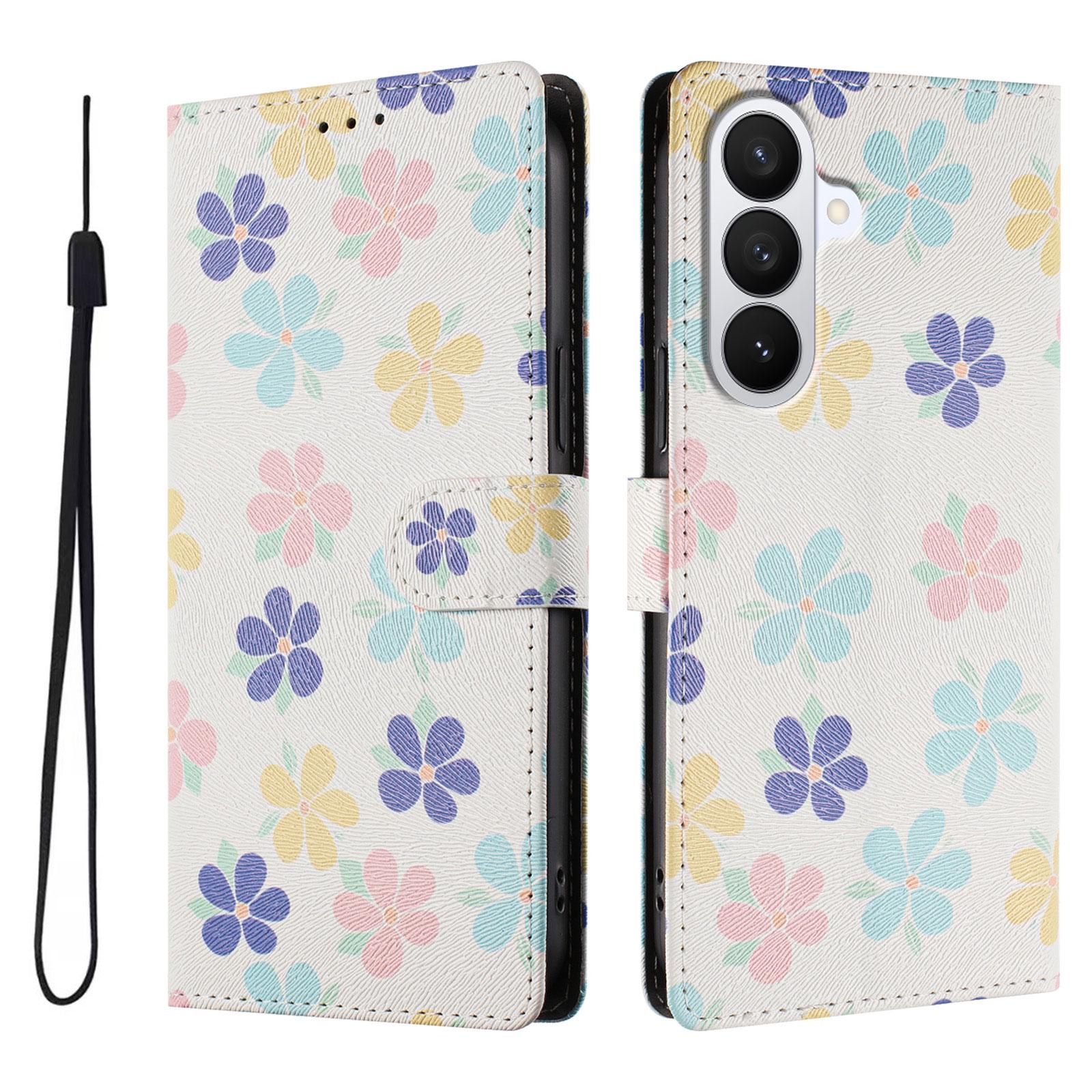 

For Samsung Galaxy S26/S26 Pro Case Pattern Print PU Leather Wallet Phone Cover with Wrist Strap