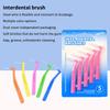 L Shaped Interdental Brushes Set 2 5Pcs Portable Soft Bristle Tooth Gap Cleaner Dental Floss Stick for Home Travel Use