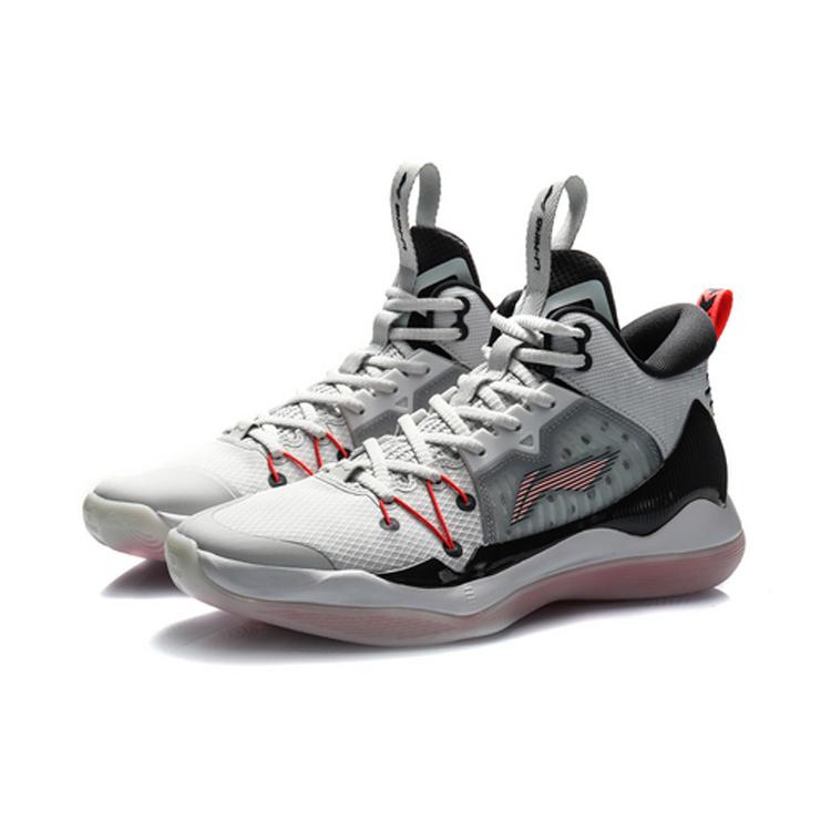 Li Ning Liren 1 Cushioning Slip Resistant Abrasion Resistant Mid Top Basketball Shoes Men's White ABAQ059-3