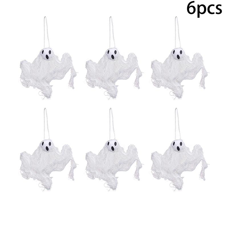 

6/12/24 шт. Баннер с привидениями на Хэллоуин, подвесной декор, жуткий реквизит с привидениями для вечеринки, украшение на Хэллоуин 6PCS