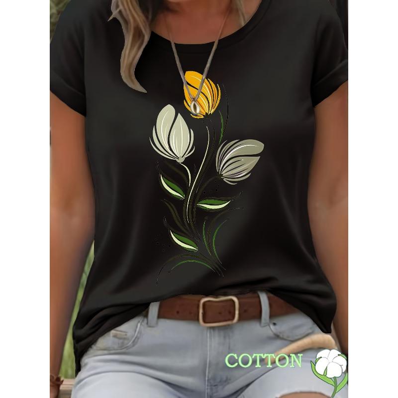 

European Size Women s Oversized Short-Sleeve T-Shirt - Soft Breathable Relaxed Drop Shoulder Top with Round Neck, Loose Fit Casual Blouse for Summer 4XL