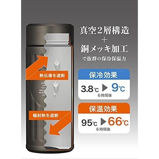 CB JAPAN Borraccia Rame 420ml Beccuccio Diretto Struttura a Vuoto a Doppia Parete Specifiche Antibatteriche QAHWA Caffè
