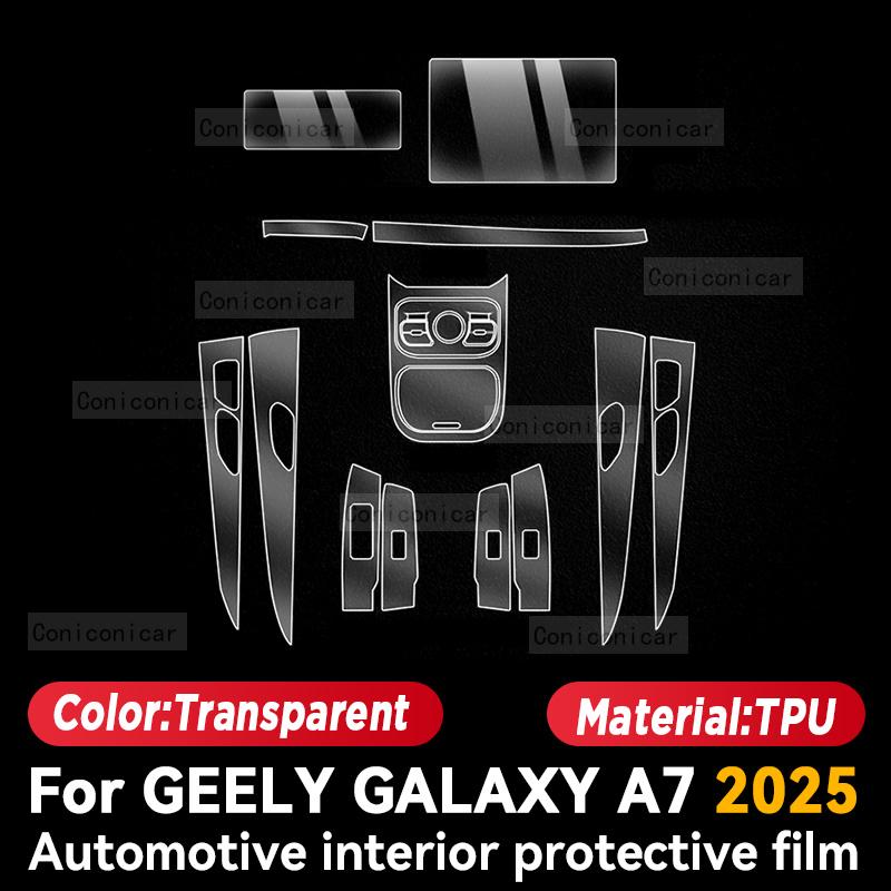 For GEELY GALAXY A7 2025 Car Interior Center Console Instrument Dashboard Protective Cover Film Anti-scratch Accessories