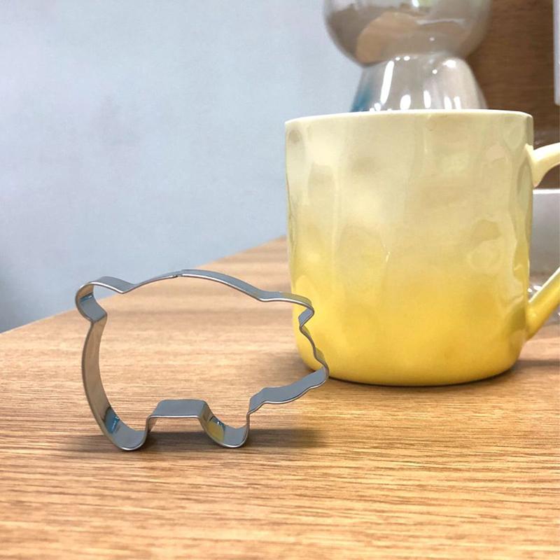 Stainless Steel Cutter Two-Sided Bread Mold With Pig Cookie Cutter For Pan Mexicano Dough Bread Shape Cutter For Home Kitchen