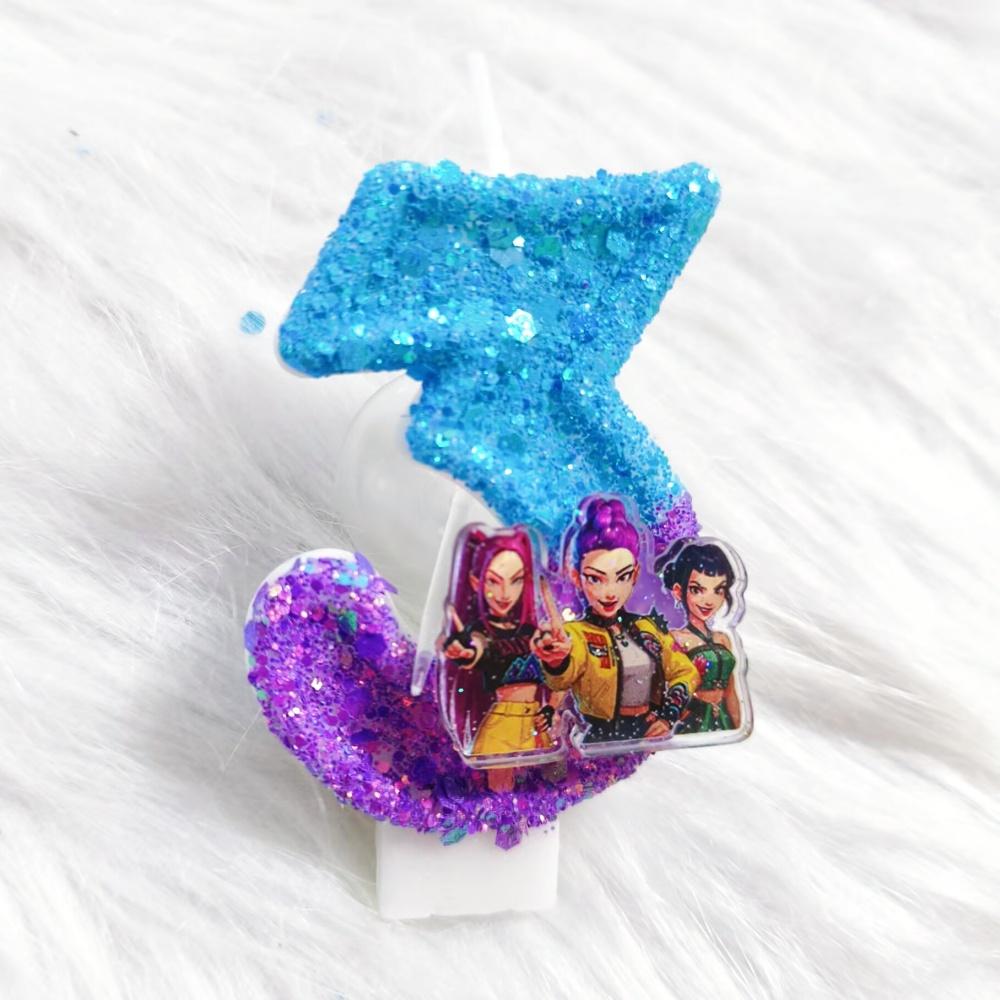 New 0-9 Number Birthday Candles Original Two Color Gradual Change Anime Style Birthday Cake Digital Party Candle Decoration