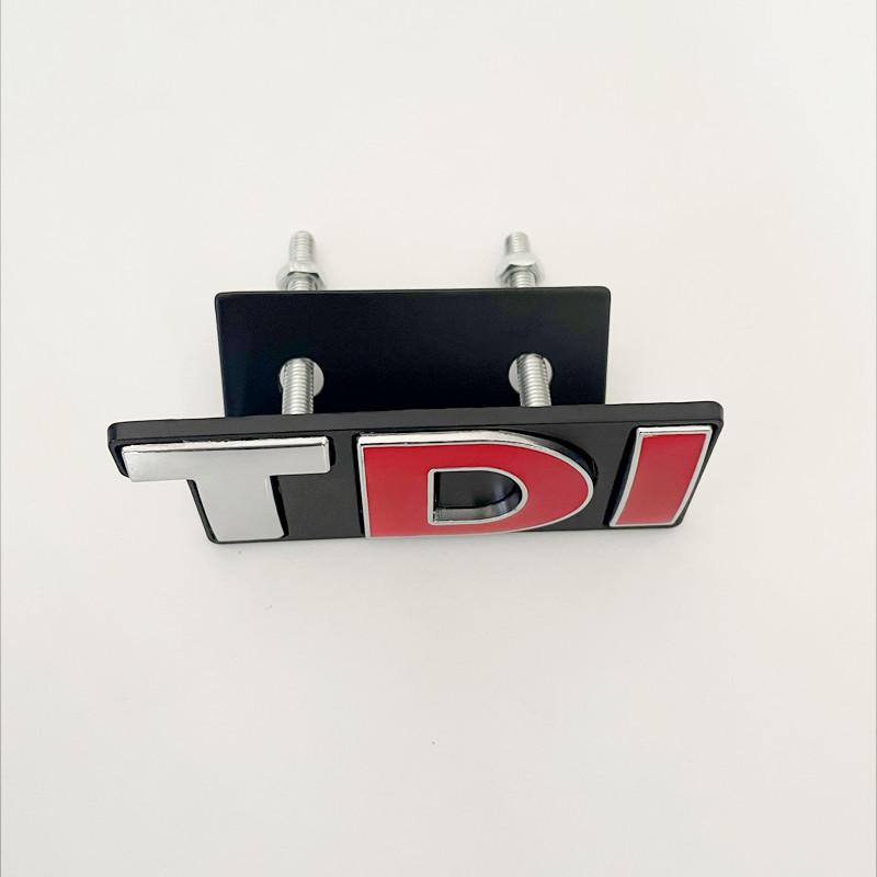 EPYFH1 3D Metal Logo TDI Emblem Car Front Grill Badge Rear Trunk Sticker For VW Golf 4 6 7 MK6 Polo Jetta Passat Accessories