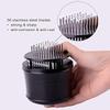 56 Needle Stainless Steel Meat Tenderizer , Heavy Duty Black Plastic Handle for Steak, Beef, Fish, Poultry ,Breaks Down Muscle Fibers