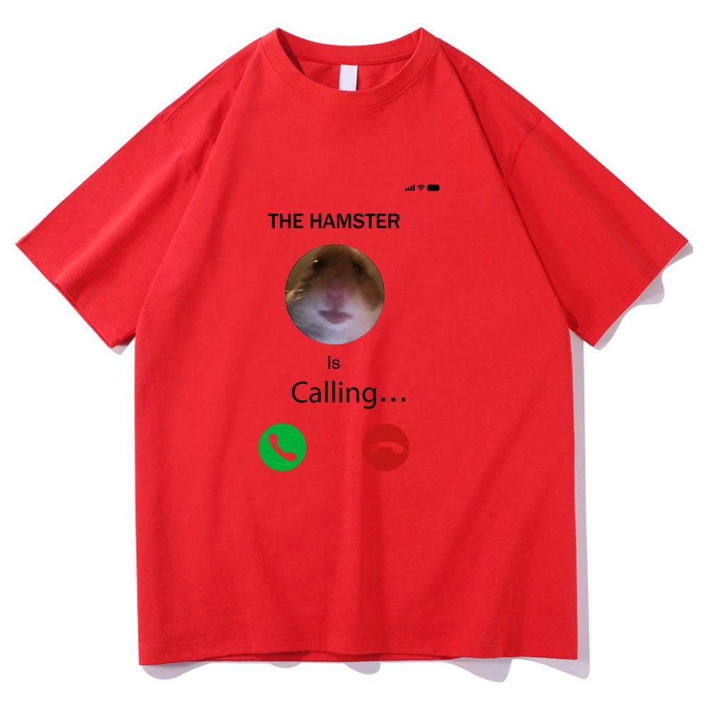 This Hamster Is Called Men's T-Shirt Hamster Funny Men's/Women's Clothes Harajuku Clothes Summer Cotton T-Shirt Breathable Top