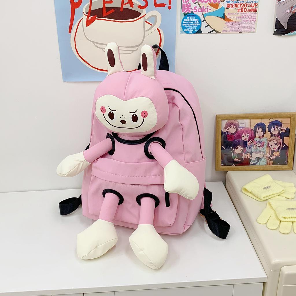 Schoolbag trendy brand autumn new cute cartoon doll backpack fashion college bag large capacity leisure travel bag