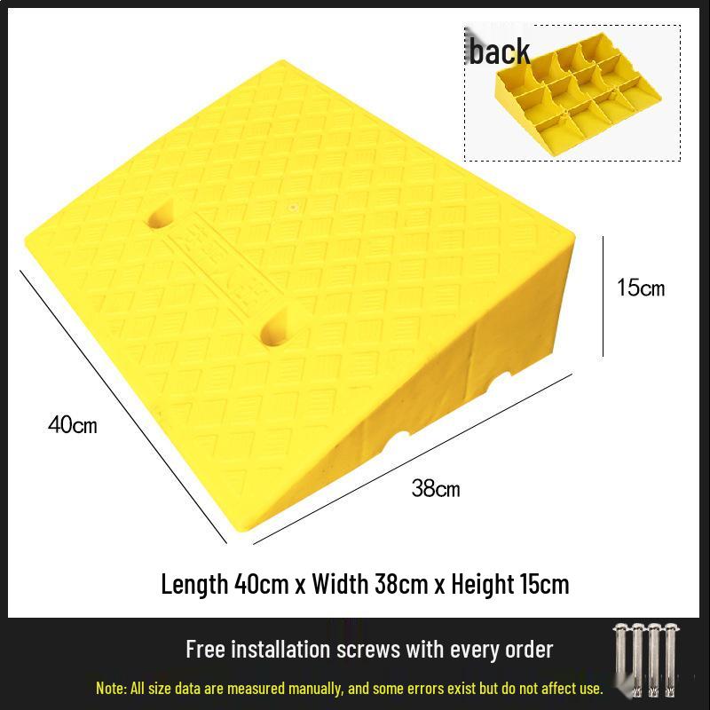Car Ramp Sill Pad - Plastic Vehicle Curb Slope & Speed Bump