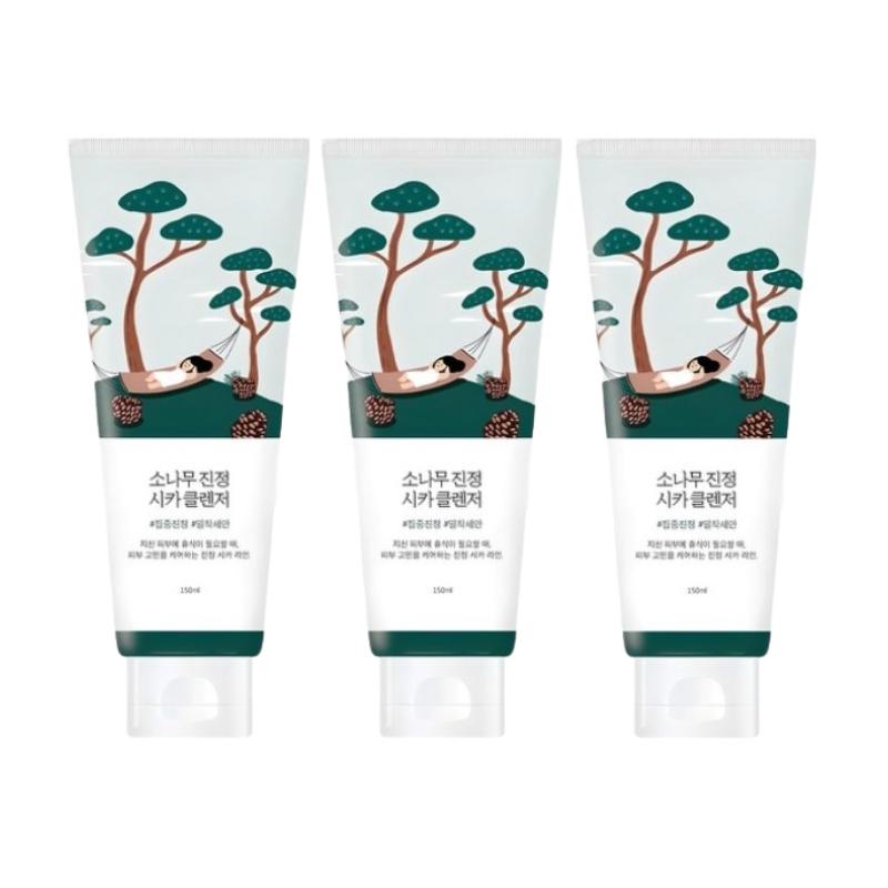 Round Lab Pine Calming Cica Cleanser 150ml – Creamy Bubble Face Wash for Pores, Sebum & Gentle Daily Cleansing