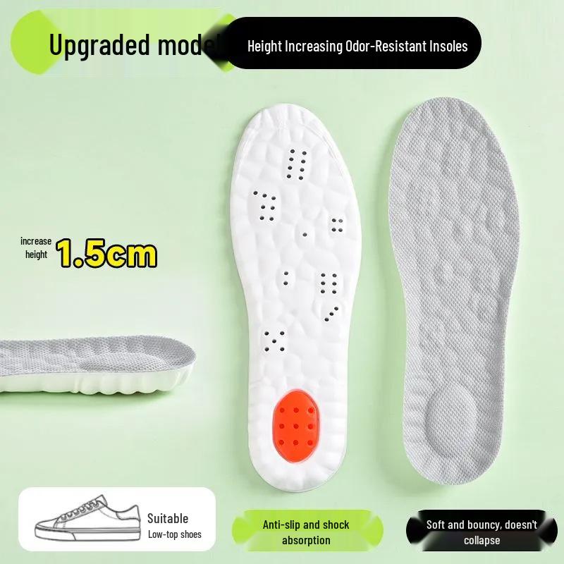 

Anti-Slip Insoles: Arch Support, Shock Absorption, Deodorizing, Sweat-Absorbent, Height Boost for Long Standing Comfort 42