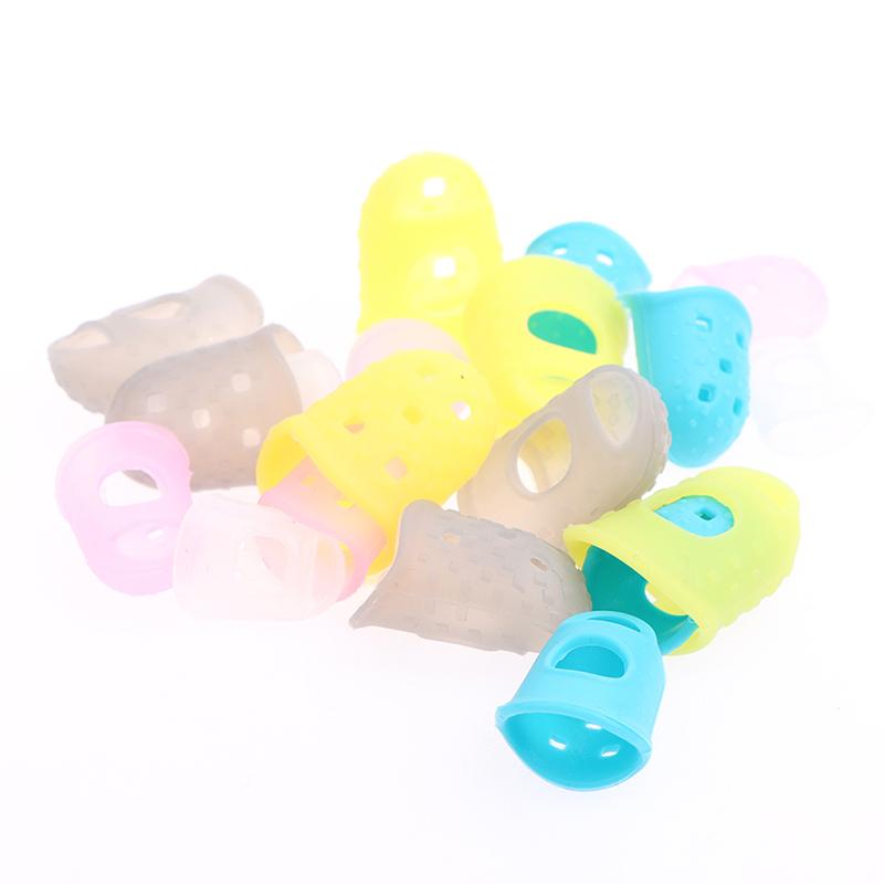 4 Pcs Silicone Non-Slip Finger Guards Guitar Fingertip Protector Finger Stall