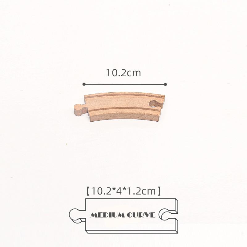 New Kinds Wooden Track Parts Beech Wooden Railway Train Track Toys Accessories Fit All Brands Wood Tracks Toys for Kids Gifts