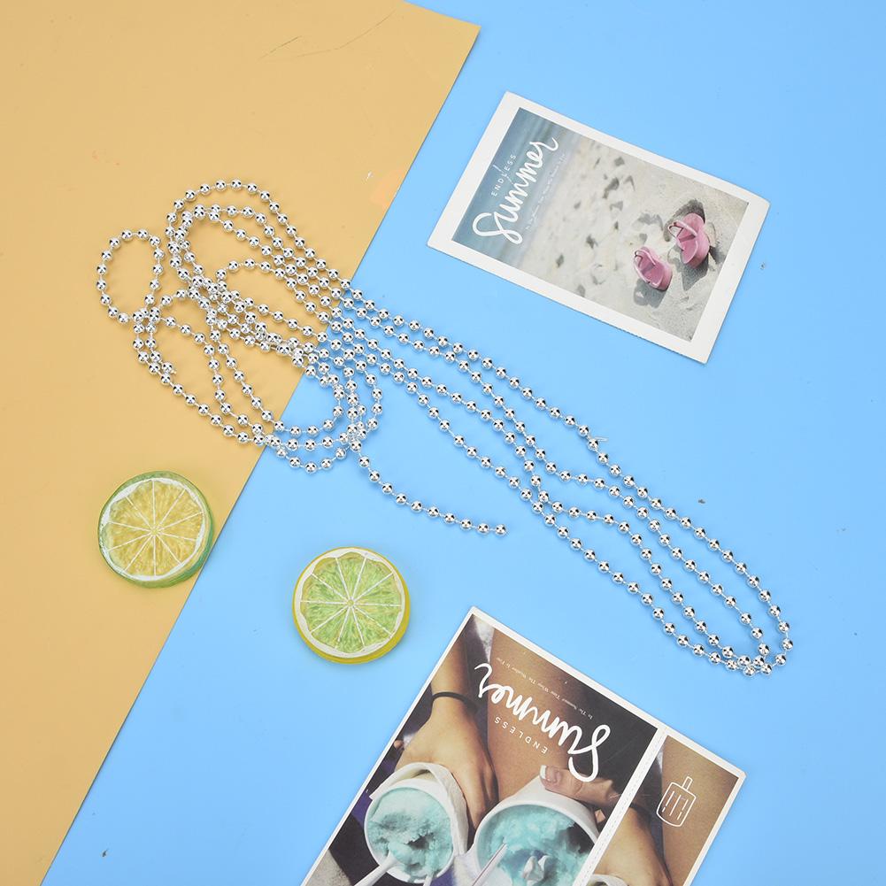 

6 мм 2,7 метра серебряная цепочка из бисера рождественское свадебное украшение одежда аксессуары серебряный