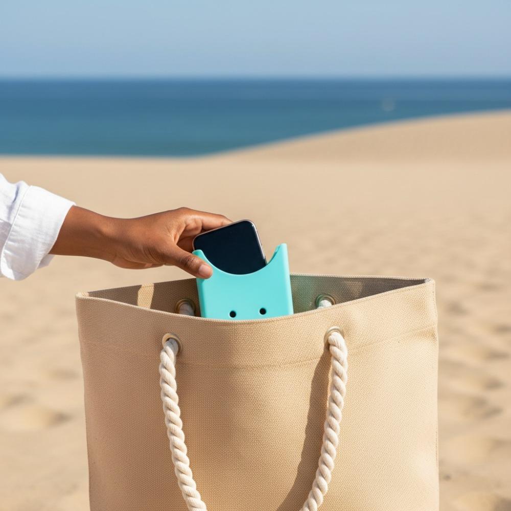 

Decorative Bag Charm Phone Holder Secure Beach Bag Phone Holder EVA Phone Case Holder Beach Travel синій