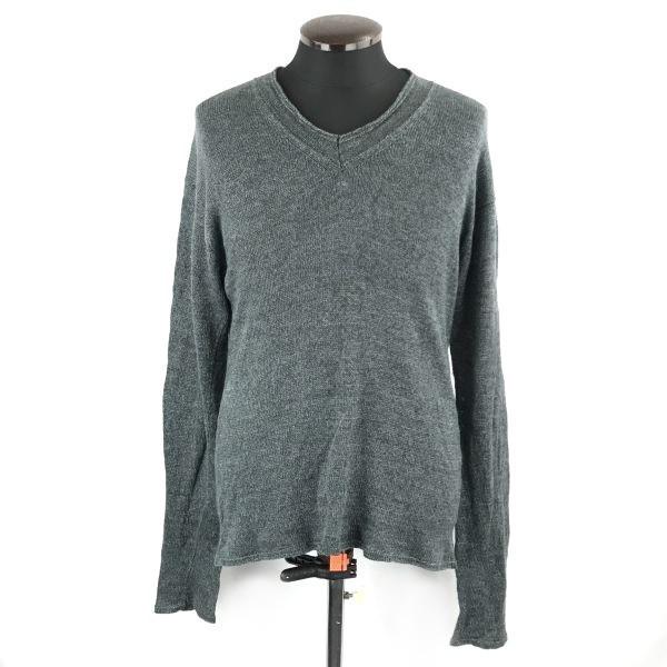 

USED/Made in Japan/Paul Smith 100% Linen Sweater/Men’s L/Dark Gray/Long Sleeve, Genuine Tag