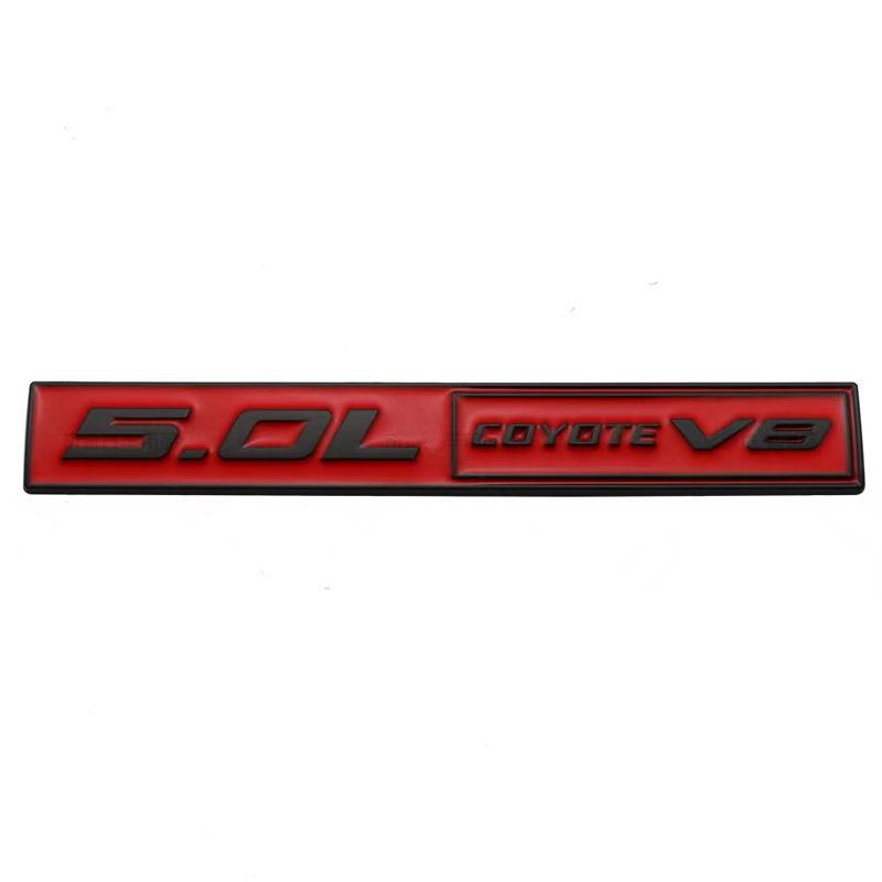Ford Mustang 5.0L COYOTE V8 Metal Emblem - Car Modification Fender Sticker