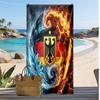 Asciugamano da Spiaggia Stampa Calcio Germania Asciugatura Rapida Super Assorbente Morbido Asciugamano da Bagno per Nuoto Spiaggia Viaggio Souvenir Regalo per Fan