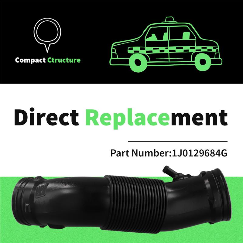 Air Mass Meter Hose 28Cm Car 1J0129684G For  Golf Jetta 1999 2000 2001