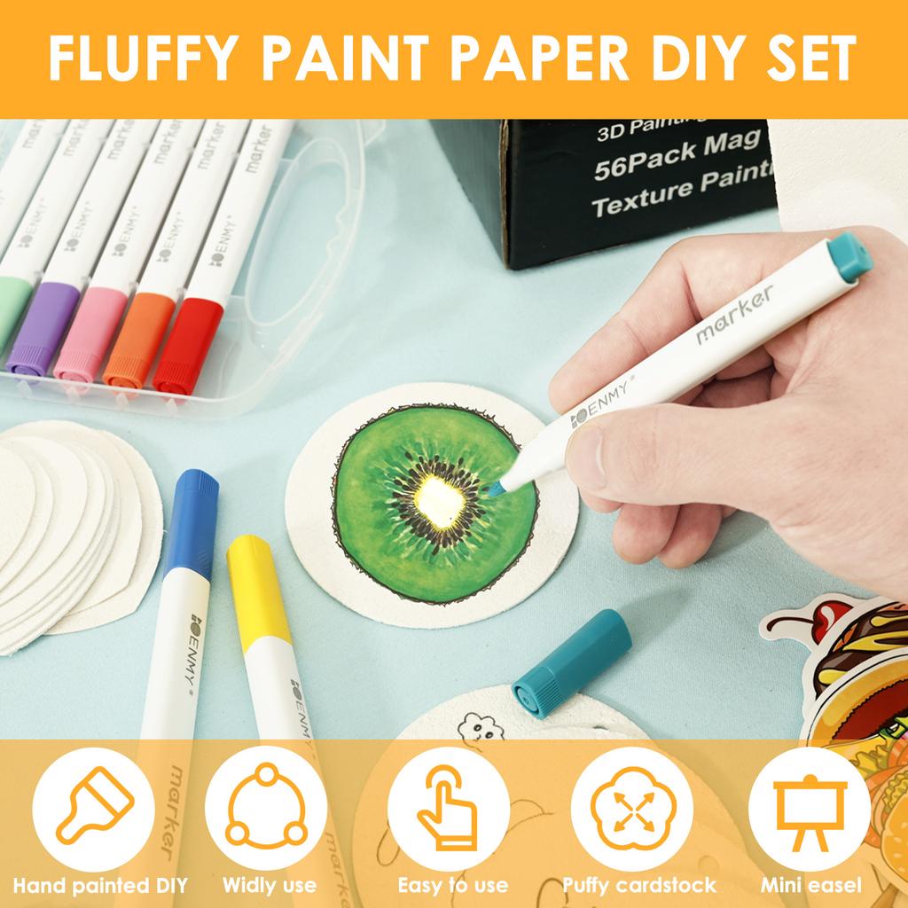 Magic Foam Texture Painting Kit Creative 3D Drawing Magic Puffy Paint Kit Safe DIY Drawing Texture Art Supplies DIY Projects
