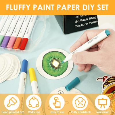 Magic Foam Texture Painting Kit Creative 3D Drawing Magic Puffy Paint Kit Safe DIY Drawing Texture Art Supplies DIY Projects