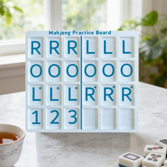 Bærbar Mahjong Øvelsesbræt 3D-printet Mahjong Solo Træningsværktøj Amerikansk Mahjong Strategihjælp Letvægts Mahjong Spillere Øvelsesværktøjer