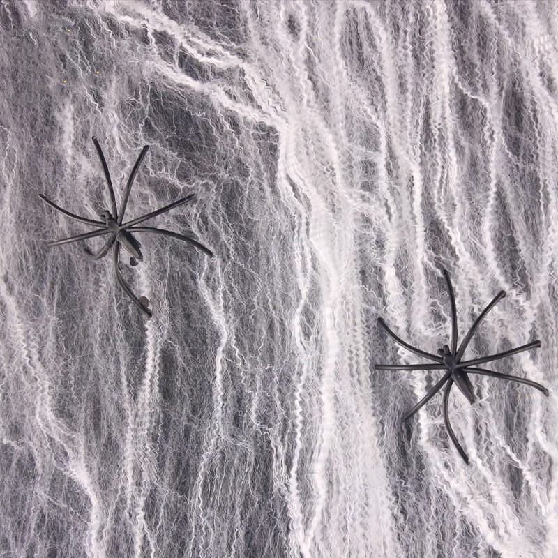Artificial Spider Web Super Stretch Cobwebs Fake Spiders Scary Party Scene Decor Horror Party Scene House Props Halloween Decor
