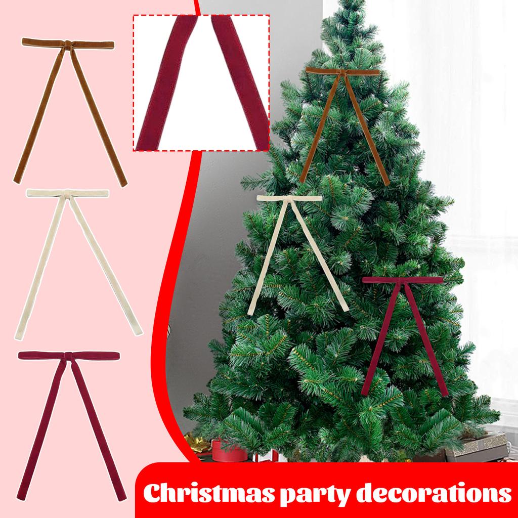 Velvet Bow Tie Christmas Party Hanging Accessories