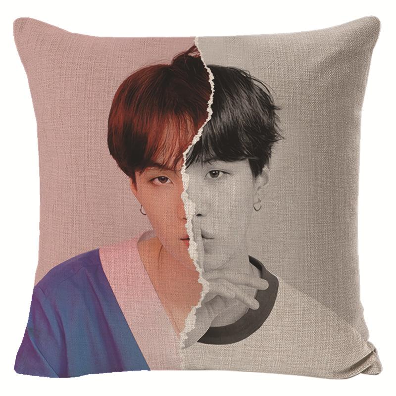 BTS Presente para Fã Capa de Almofada Decorativa para Sofá