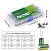 15 Values 225Pcs/set Variable Capacitors Assorted Kit High Frequency Low ESR Aluminum Capacitors Set with Storage Box