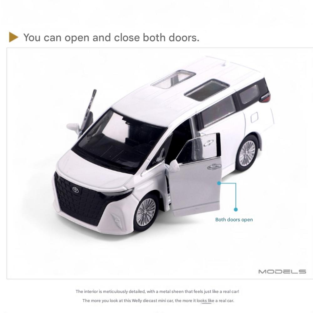Welly 2024 Toyota Alphard Kovový model 115 x 40 mm
