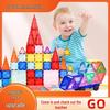 Stained Glass Magnetic Building Blocks Set: Educational Puzzle Toy for Children with Diamond Surface