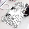 Black and White Anime Girl Table Mat Large Mouse Pad Office Keyboard Edge Locking Desk Mat Gaming Accessories Nonslip Mousepad