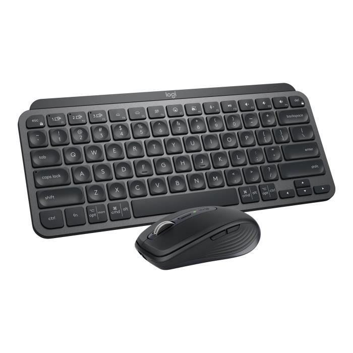 Ensemble clavier et souris - LOGITECH - MX Keys Mini Combo - AZERTY - Sans fil - Graphite