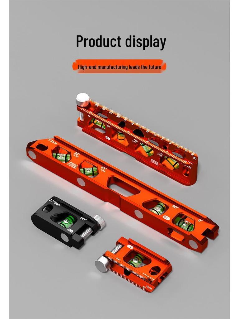 Magnetiskt minivattenpass med hög precision: Bärbart verktyg av industriell kvalitet i aluminium