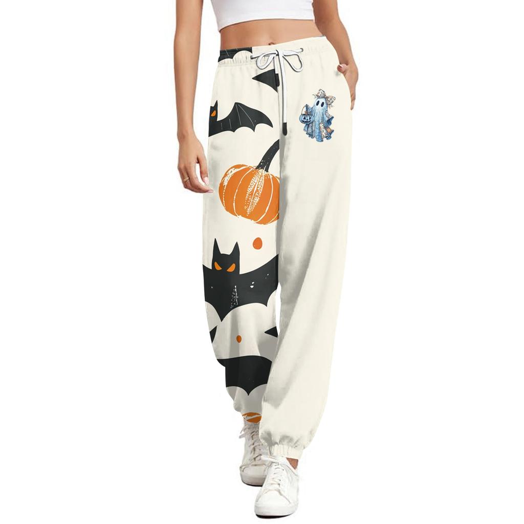 Lässige Jogginghose für Damen mit Halloween-Print