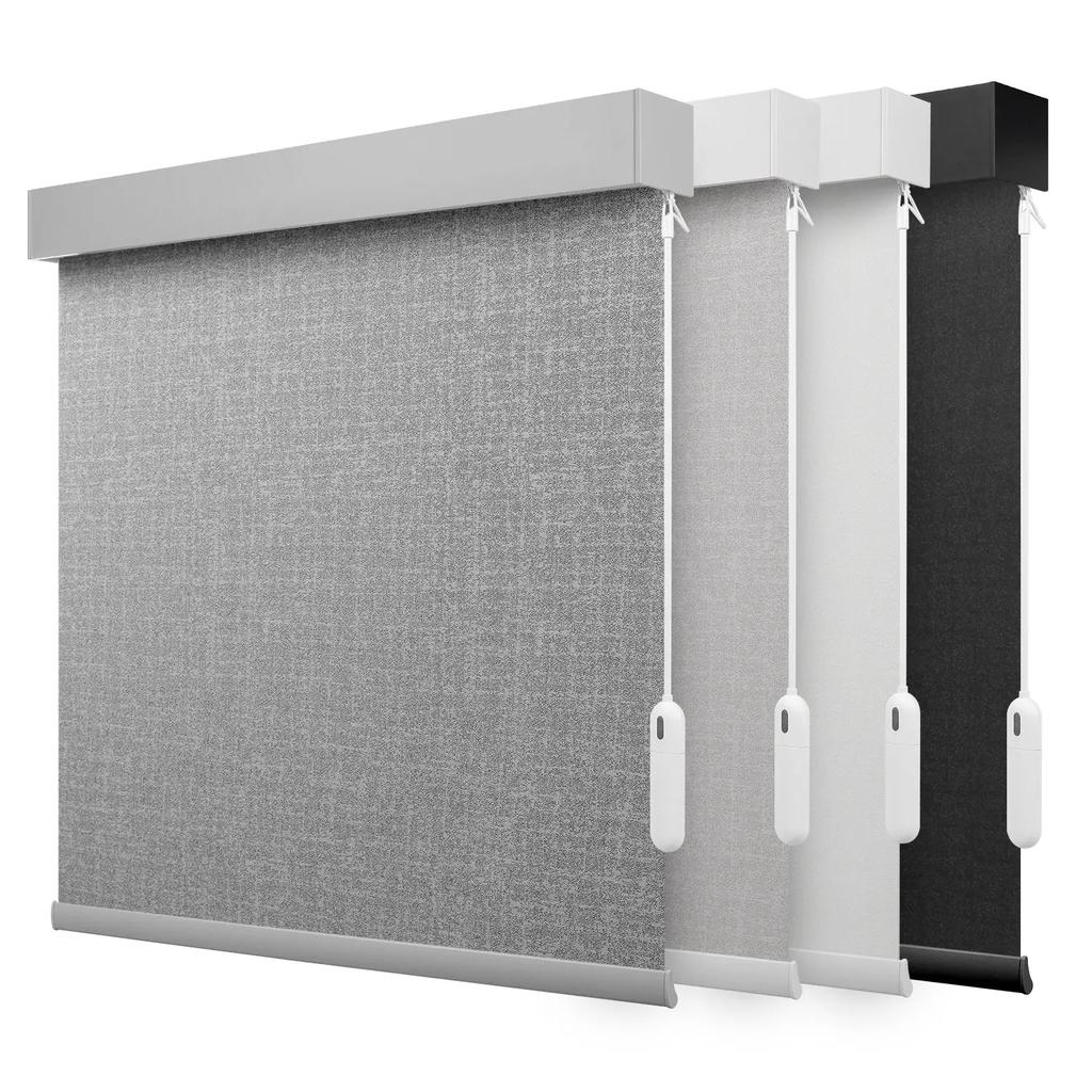 2025New Style Design 100%Blackout Fabric Can Connect Wifi Google Motorized Roller Blinds For Windows