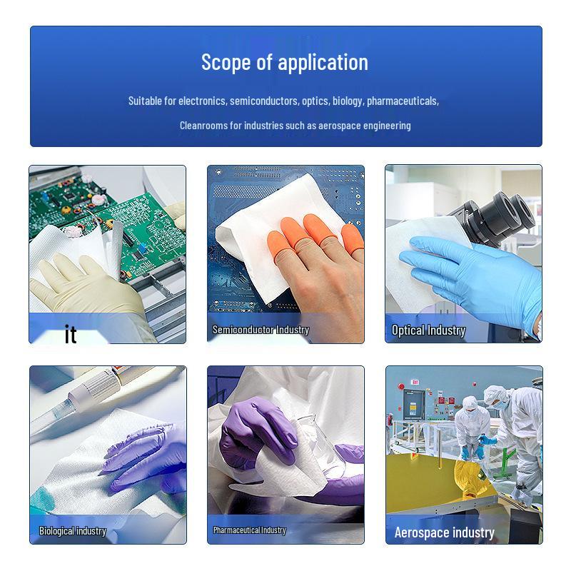 Precisions Mikrofiber Luddfritt Tyg 9x9" för Optisk Lins & Instrument Dammborttagning, Klass 100 Renrum