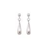 Frosted Teardrop Vintage Earrings Women's Cold Light Minimalist Personalized Design Elegant Everyday Ear Jewelry