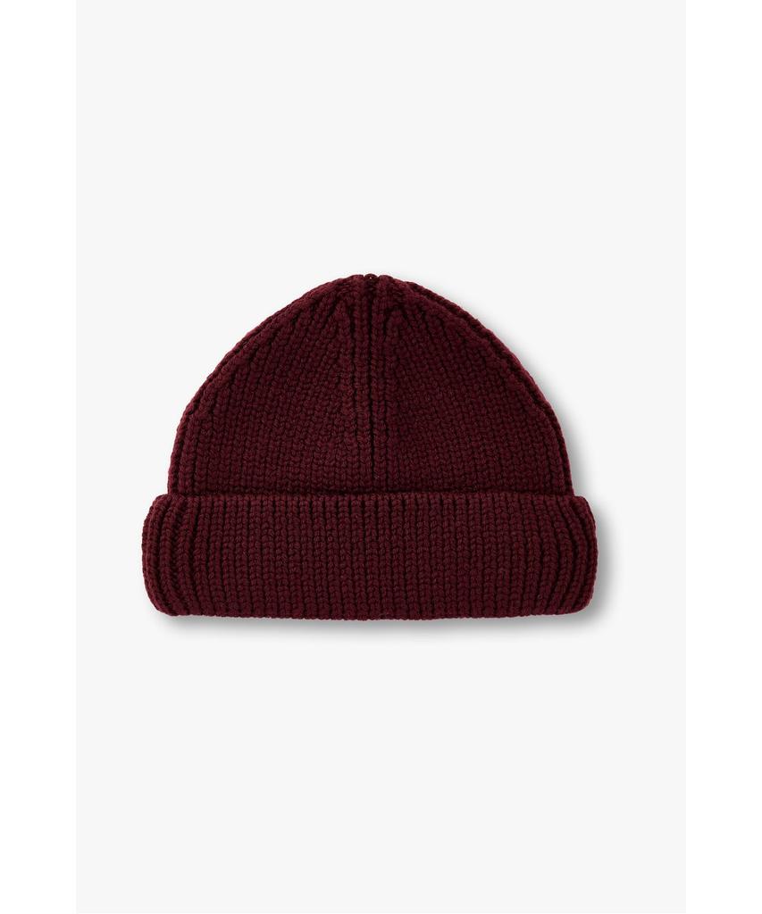 MAN ON THE BOON [Merz B. Schwanen] Wool Knit Beanie_Burgundy 4714324101