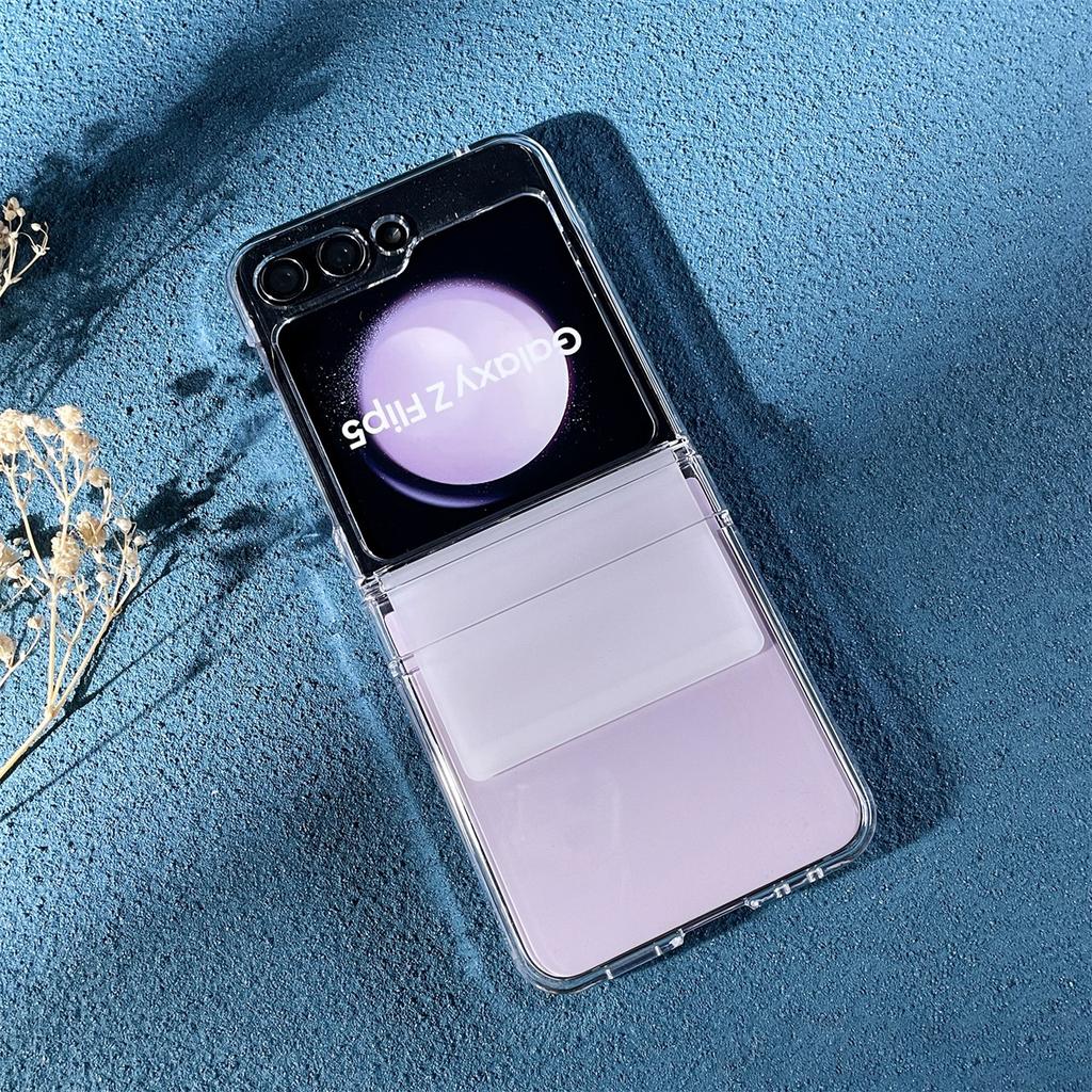 Phone Case for Samsung Z Flip 7 6 5 4 3 Flip7 Flip6 Flip5 Flip4 5G Hinge Silicone Protector Solid Color Hard PC Full Cover Skin