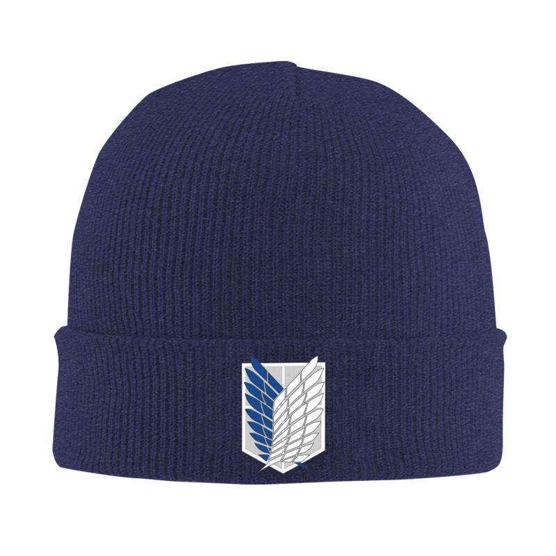 Attack on Titan Logo Print Beanie Hats Unisex Bonnet Hats Outdoor Knit Hat Autumn Winter Warm Head Wrap Caps Skullies Beanies