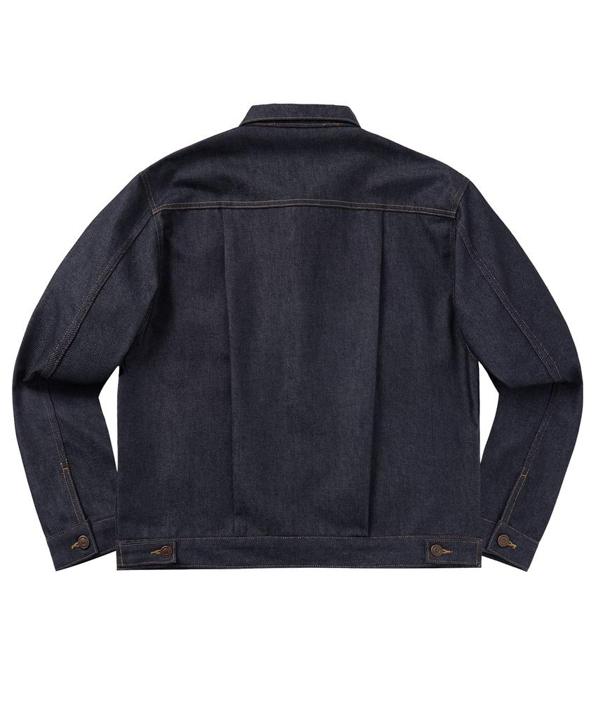 Laugher [Nicht verblassend] Cowboy-Denimjacke - Tiefblau