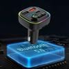 Car Bluetooth 5.0 FM Transmitter Handsfree Car Kit With PD Type-C Dual USB Fast Charger Ambient Light Cigarette Lighter